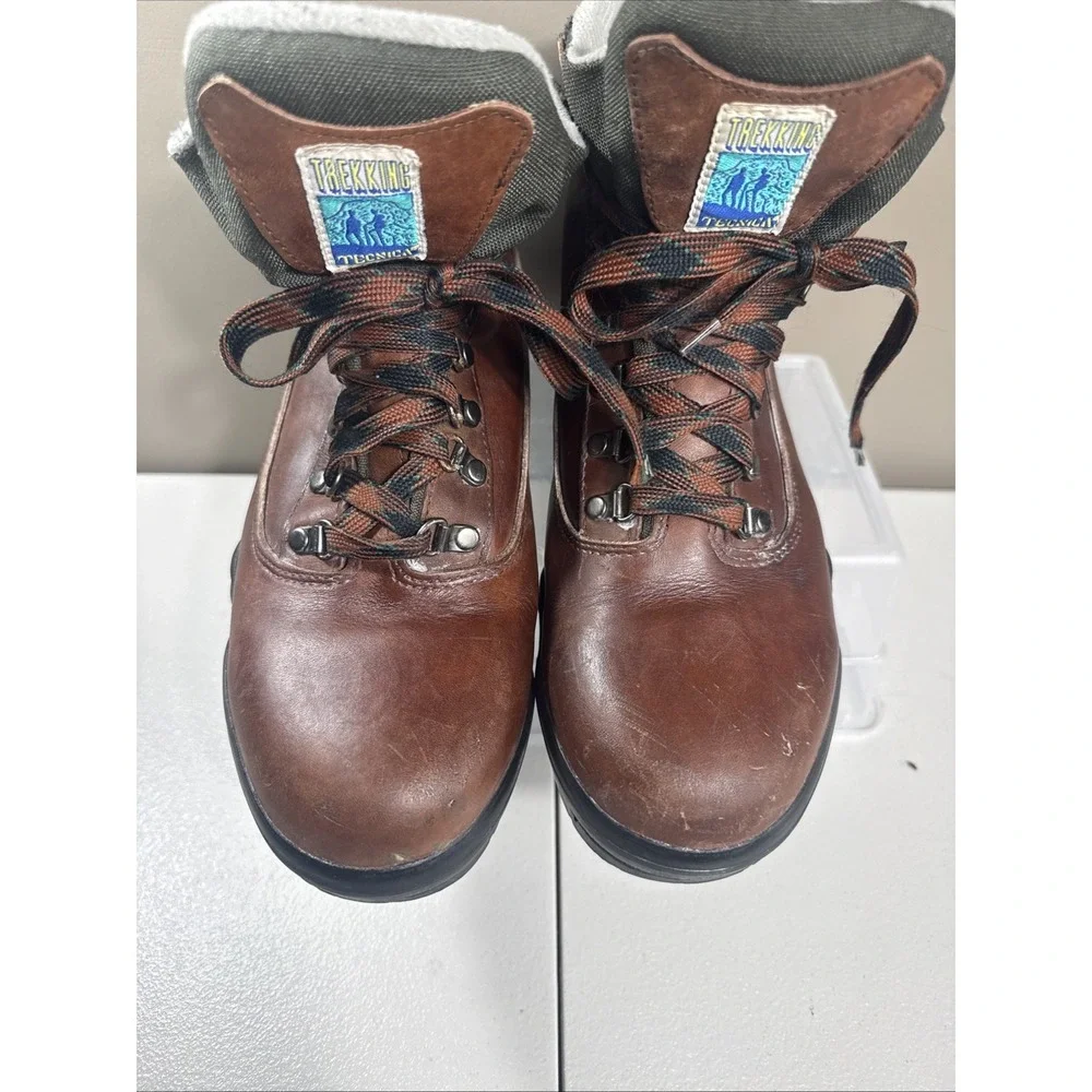 VTG Tecnica GORE-TEX Trekker Waterproof Hiking Brown Boots Mens US Size 11.5 EUC